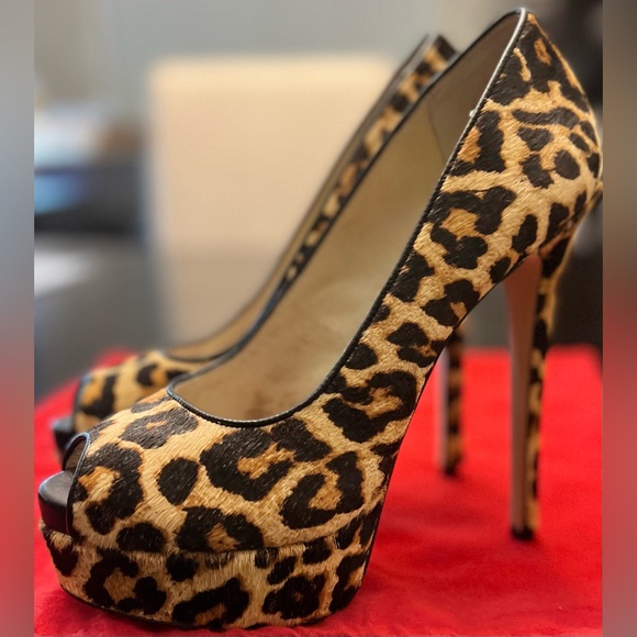 - Michael Kors Milan peep toe heels in leopard print - Picture 9 of 13